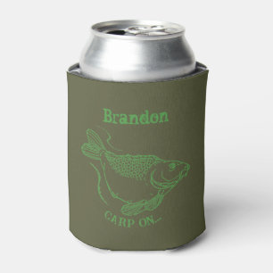 Carpe on Fisherman Funny Fishing Sprichwort kann k Dosenkühler