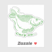 Carpe on Funny Caua Fish a Fish Zitat Aufkleber (Blatt)