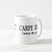 Carpe Strick-   (ergreifen Sie das Garn), Kaffeetasse (VorderseiteRechts)