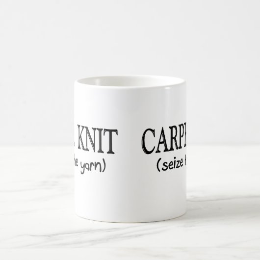 Carpe Strick- (ergreifen Sie das Garn), Kaffeetasse (Mittel)