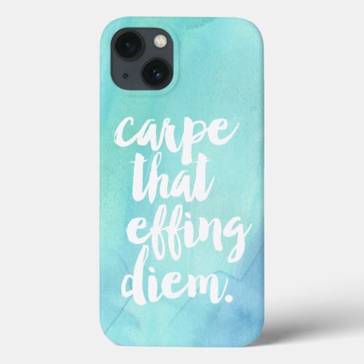 Carpe That Effing Diem Phone Case | Aqua (Rückseite)