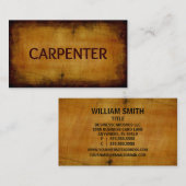 Carpenter Antique Brushed Business Card Visitenkarte (Vorne/Hinten)