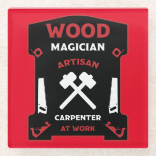 Carpenter Artisan Glasuntersetzer