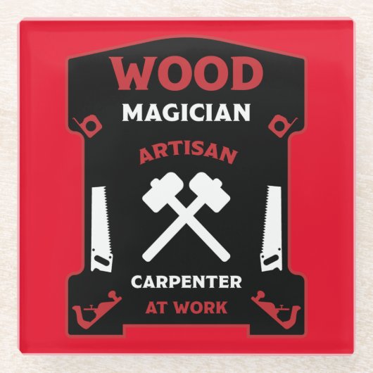 Carpenter Artisan Glasuntersetzer (Vorderseite)