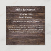 Carpenter Bold Modern Business Cards Quadratische Visitenkarte (Rückseite)