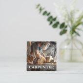 Carpenter Bold Modern Business Cards Quadratische Visitenkarte (Stehend Vorderseite)