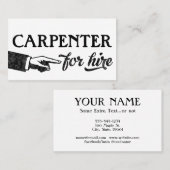 Carpenter Business Cards - Coole Vintage Visitenkarte (Vorne/Hinten)