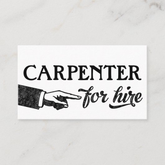 Carpenter Business Cards - Coole Vintage Visitenkarte (Vorderseite)