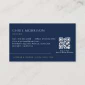 Carpenter Carpentry Modern QR Code Visitenkarte (Rückseite)