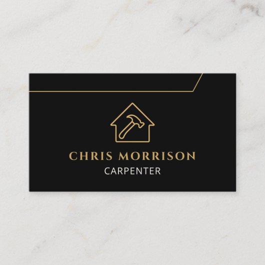 Carpenter Carpentry Repair Service Visitenkarte (Vorderseite)