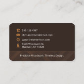 Carpenter Carpentry Visitenkarte (Rückseite)