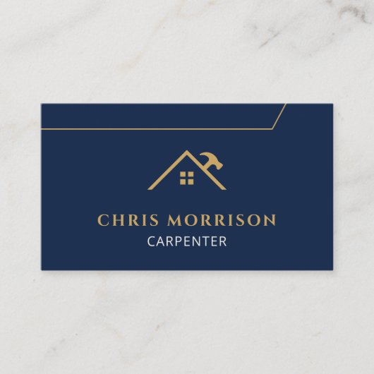 Carpenter Carpentry Wood Construction QR Code Visitenkarte (Vorderseite)