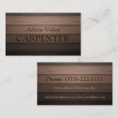 Carpenter Carpentry Woodwork Service Business Card Visitenkarte (Vorne/Hinten)