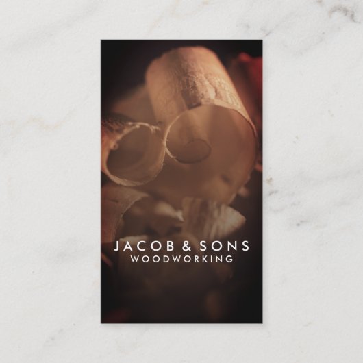 Carpenter Carpentry Woodworking Business Card Visitenkarte (Vorderseite)