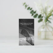 Carpenter Carpentry Woodworking Business Card Visitenkarte (Stehend Vorderseite)