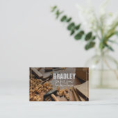 Carpenter Carpentry Woodworking Business Card Visitenkarte (Stehend Vorderseite)