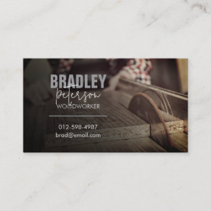 Carpenter Carpentry Woodworking Business Card Visitenkarte