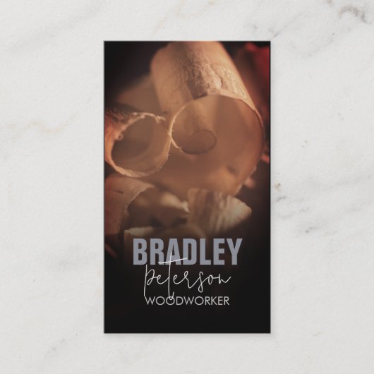 Carpenter Carpentry Woodworking Business Card Visitenkarte (Vorderseite)