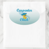 Carpenter Chick #3 Ovaler Aufkleber (Tasche)
