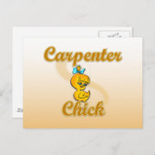 Carpenter Chick Postkarte (Vorne/Hinten)