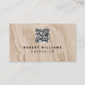 Carpenter Construction QR Code Business Card Visitenkarte (Vorderseite)