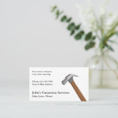 Carpenter Contractor Construction Business Card Visitenkarte (Stehend Vorderseite)
