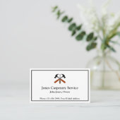 Carpenter Contractor Construction Business Card Visitenkarte (Stehend Vorderseite)