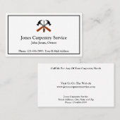Carpenter Contractor Construction Business Card Visitenkarte (Vorne/Hinten)