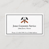 Carpenter Contractor Construction Business Card Visitenkarte (Vorderseite)