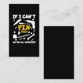 Carpenter Dad Craftsman Husband Handyman Visitenkarte (Vorne/Hinten)