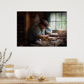 Carpenter - Den Figurenkopf tragen Poster (Küche)