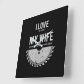 Carpenter Funny Wood Working Geschenk Weihnachten Quadratische Wanduhr (Winkel)