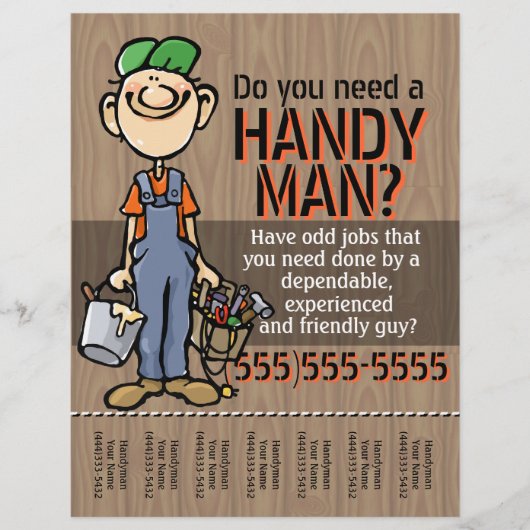 Carpenter Handyman Plumber Painter verdienen Geld Flyer (Vorne)