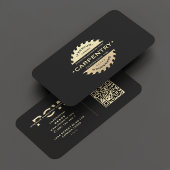 Carpenter Holzwerk Schwarz Gold Moderne Visitenkarte