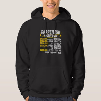 Carpenter Hourly Rate For Carpenters And Woodworke Hoodie