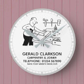 Carpenter & Joiner Round Clock Runde Wanduhr