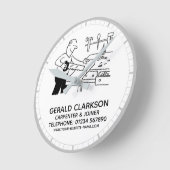 Carpenter & Joiner Round Clock Runde Wanduhr (Winkel)
