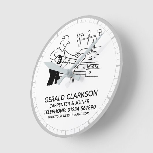 Carpenter & Joiner Round Clock Runde Wanduhr (Winkel)