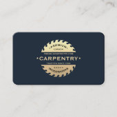 Carpenter Monogram Navy Blue Modern Visitenkarte (Vorderseite)