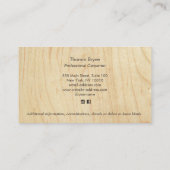 Carpenter Plywood Construction Business Card Visitenkarte (Rückseite)