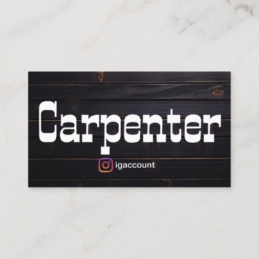 Carpenter QR Code Visitenkarte (Rückseite)