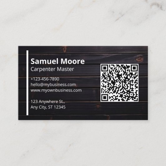 Carpenter QR Code Visitenkarte (Vorderseite)