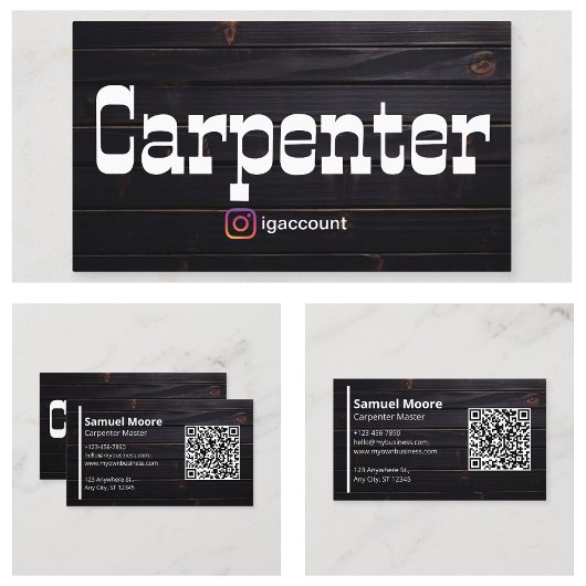 Carpenter QR Code Visitenkarte