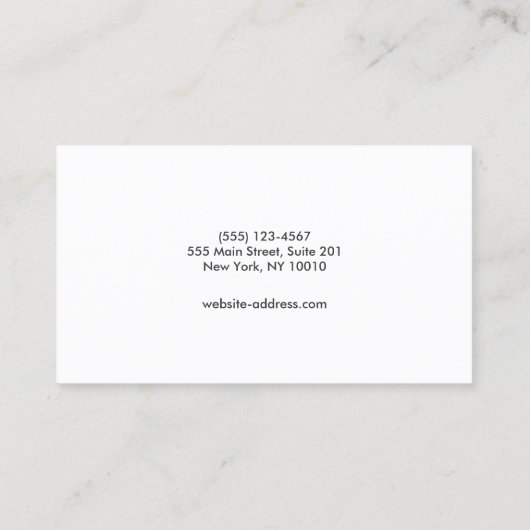 Carpenter Rustic Dark Wood Visitenkarte (Rückseite)