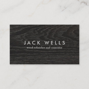 Carpenter Rustic Dark Wood Visitenkarte