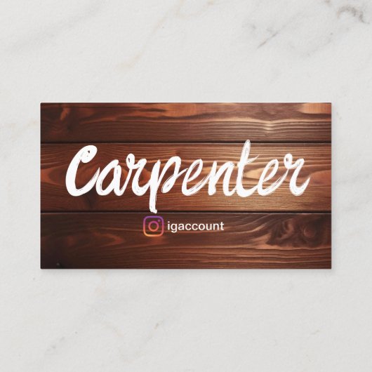 Carpenter Rustikale maskuline Touch Visitenkarte (Rückseite)