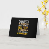 Carpenter Sarcastic Graphic Funny Carpentry Karte (Gelbe Blume)