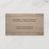 Carpenter Services cooler Logo-Text mit Planer Visitenkarte (Rückseite)