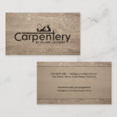 Carpenter Services cooler Logo-Text mit Planer Visitenkarte (Vorne/Hinten)