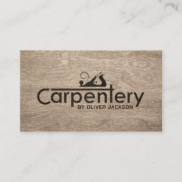 Carpenter Services cooler Logo-Text mit Planer Visitenkarte